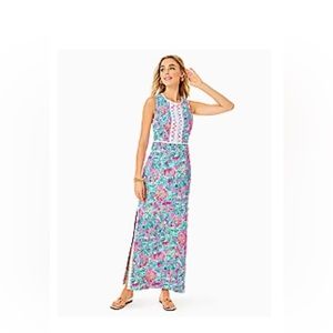 ⭐️NWT⭐️Lily Pulitzer Ashler Maxi Shift Dress
Color:Soleil Pink 
Size:
10